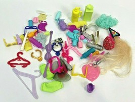 Vintage Barbie Doll Accessories Hangers Hair Glasses Jewelry Belts Clips Lot  - $11.50