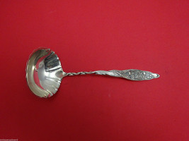 Lily of the Valley by Whiting Sterling Silver Gravy Ladle Fluted w/Twist Handle - £307.83 GBP