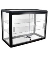 Only Garment Racks Elegant Black Aluminum Display Table Top Tempered Gla... - $159.00+