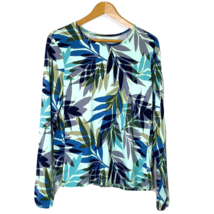 Hang Ten Sun Shirt Womens size XL Long Sleeved UV Protection UPF 50+ Aqua Blues - £17.68 GBP