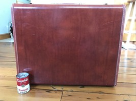 Vtg Samsonite Streamlite Maroon Red Brown Hardshell Locking Suitcase Luggage 24&quot; - £98.85 GBP
