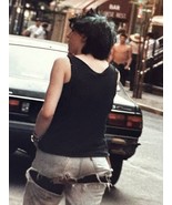 Genuine Photo 1980&#39;s Woman New York City Walking Torn Jeans Real Shirtle... - $38.00