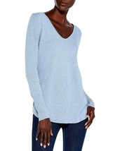 NIC+ZOE Women&#39;s Vital V Neck Sweater Blue XS B4HP $108 - $29.95