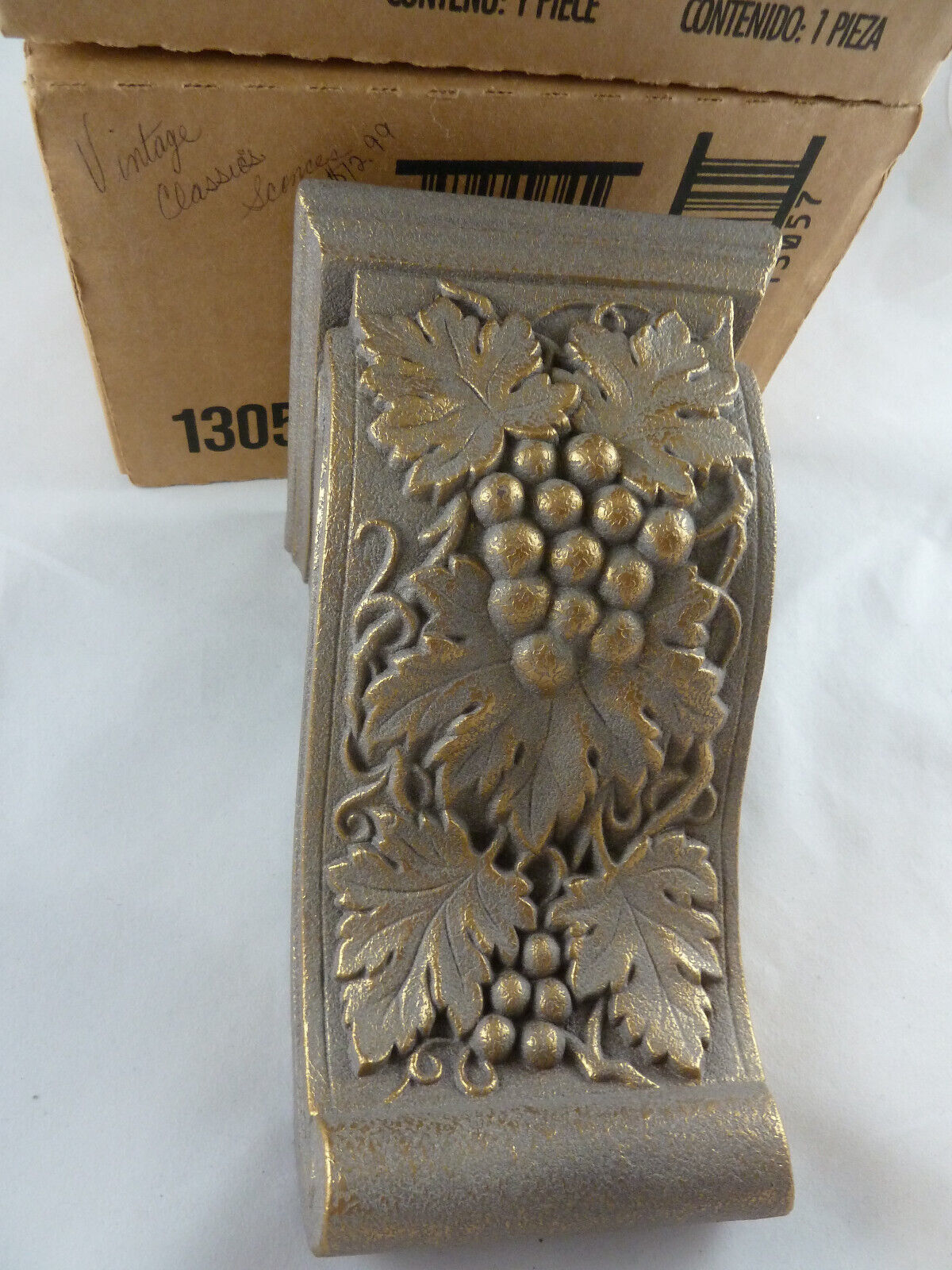 Vintage Homco Votive Holders  Shelves Grape theme Syrocco New in Box - £19.73 GBP