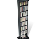 Slim Multimedia Tower Storage Cabinet, Black - £70.76 GBP