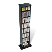 Slim Multimedia Tower Storage Cabinet, Black - £68.33 GBP