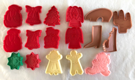 17 Plastic Cookie Biscuit Cutters Christmas Holiday Southwestern Cupid Angel + - £12.90 GBP