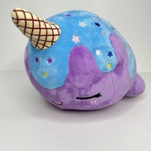 Aurora Tasty Peach Studios Narwhal Stuffed Animal Unicorn Whale Purple Blue 16&quot; - £22.15 GBP