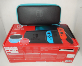 Nintendo Switch New Case &amp; V2 Neon Joy Con System Console EMPTY BOX  - $24.00