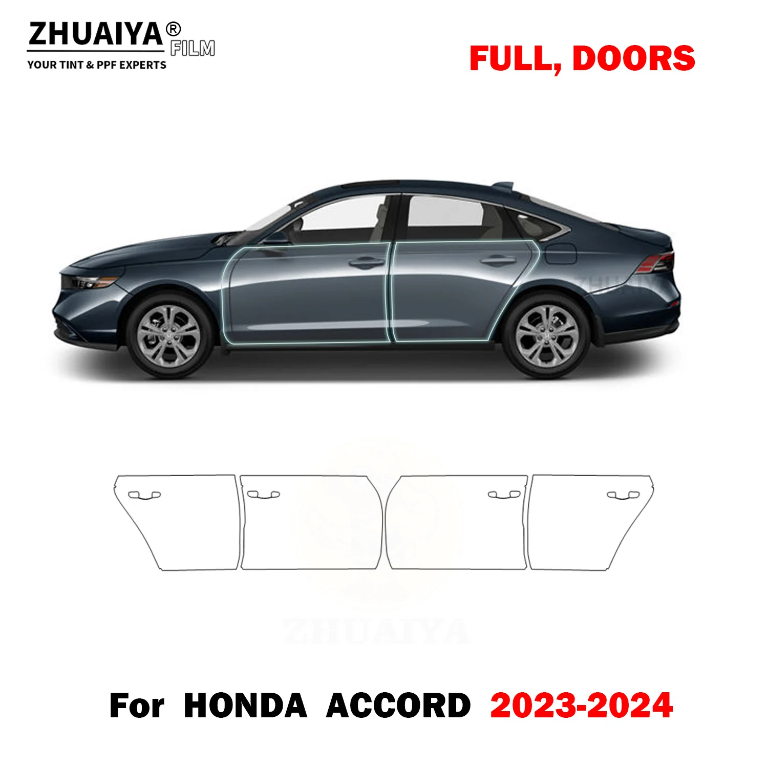 2023-2024 For Honda Accord Full, Doors Tpu Ppf Paint Protection Film Kit 8.5mil - £30.49 GBP+