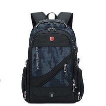 Waterproof 15.6/17.3 Inch Laptop Backpack Men USB Charging Swiss Backpack Travel - £124.00 GBP