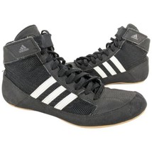 ADIDAS HVC 2 Wrestling Shoes Size 6.5 Black White AQ3325 - £31.43 GBP