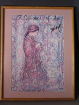 1994 Edna Hibel &quot;A Symphony of Art&quot; Poster Framed 27 x 21 - £34.76 GBP