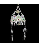 Berber Headdress Silver Enamel Glass Taounza Amazigh Moroccan Jewelry Gi... - €424,07 EUR
