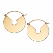 PalmBeach Jewelry Goldtone Luna Disk Earrings, 36x36mm - £16.57 GBP