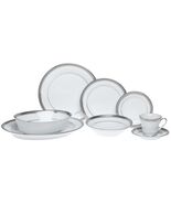 MSRP $1,494 Noritake Crestwood Platinum 46 Piece Set (Service For 8) SEE... - $7,264.26 MXN