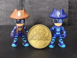 Pj Masks Catboy Pirate Power Figure 3-1/2&quot; Tall Frogbox Set Of 2 With Coin Medal - £11.96 GBP