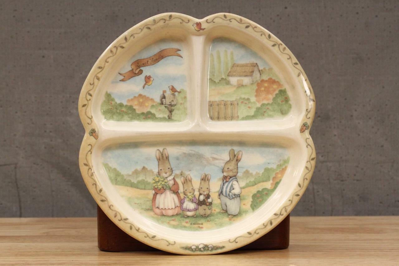 Vintage Melamine PECO Pecoware Sweet Family Rabbit Bunny Family Baby Dis... - $11.02