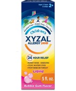 Xyzal Children&#39;s 24 Hr Allergy Relief - Bubble Gum, 5 Fl. Oz. 01/2027 - $25.04 CAD