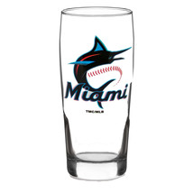 Miami Marlins MLB Clubhouse Logo Clear Craft Beer Pint Glass Cup 16 oz - £17.68 GBP