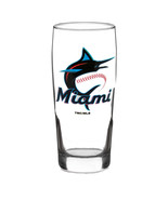Miami Marlins MLB Clubhouse Logo Clear Craft Beer Pint Glass Cup 16 oz - $29.88 CAD