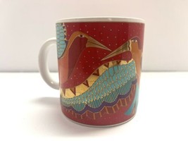 Vintage Laurel Burch Colorful Celestial Birds Coffee Tea Cup Mug 1991 - £15.65 GBP