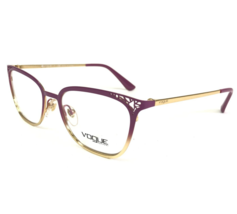 Vogue Eyeglasses Frames VO 4103 5086 Purple Gold Cat Eye 50-17-135 - £47.90 GBP