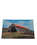 Postcard Mount Mansfield Covered Bridge Red Roof Cambridge VT Chrome Unp... - $7.12