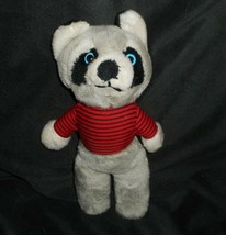 12" Vintage Interpur Grey Raccoon Stuffed Animal Plush Toy No Coat - $19.00
