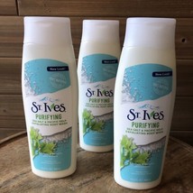 (3) St Ives Purifying Sea Salt &amp; Pacific Kelp Exfoliating Body Wash 13.5 OZ Ea. - £29.86 GBP