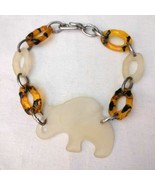 Vintage Chunky Elephant Tortoise Chain Link Choker Necklace Statement Pe... - £13.28 GBP