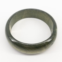 Green Wood Bangle Bracelet Made in Tawain 3/4&quot; Wide - £7.75 GBP