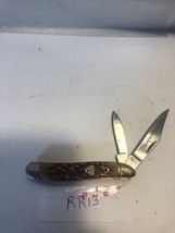 Frost Family Collection Pocket Knife 2 Blade Brown Handle - $12.03