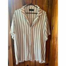 No Boundaries Vertical Striped Short Sleeve Button Down Shirt Summer Ove... - $17.00