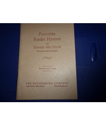 Vintage Favorite Radio Hymns Of Edward MacHugh Autographed 1936 - £5.46 GBP