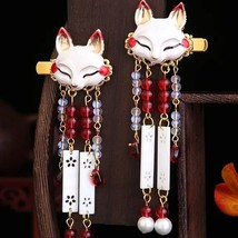 Charming Fox Dangling Tassel Hairclip | Women Hair Pin Hair Style - £15.16 GBP