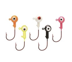 Eagle Claw Ball Head Fishing Jig Hooks, Assorted Colors, 1/4 oz, Pack of 10 - $7.95