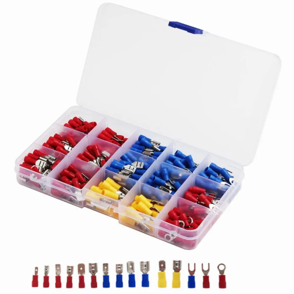 280Pcs/Set Car Cable Lugs ortment Kit Wire Flat Female and Male Insulate... - £43.15 GBP