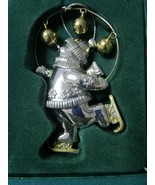 REED &amp; BARTON STERLING / SILVERPLATE CHRISTMAS ORNAMENTS SNOWMAN BELL CU... - $45.53+