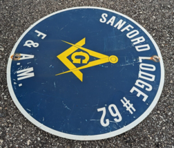 Sanford Masonic Lodge No. #62 F & A.M. Metal Vintage Sign image 3