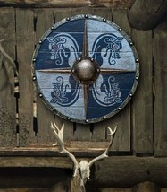 Medieval Knight Relica Warrior Dragon Face Viking Round Shield - $149.59