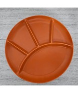 SET OF 6 Vintage MCM Orange Hard Plastic Divided Fondue Sushi Plates Japan - $25.71 CAD