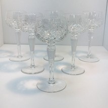 WEBB CONTINENTAL HAND CUT LEAD CRYSTAL CZECHOSLOVAKIA WINE GLASSES SET OF 6 - $123.75