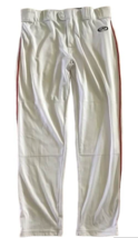 Rawlings Baseball Pants Adult XL 40-42 Red Semi Relaxed Belt Loops Elastic White - £11.08 GBP