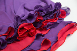 Purple Floor Length Chiffon Skirt Women Plus Size Maxi Chiffon Skirt image 6