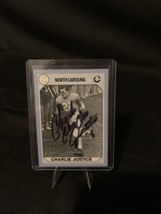 1990 UNC Charlie Justice Autographed Trading Card Carolina Tarheels NCAA - £7.80 GBP