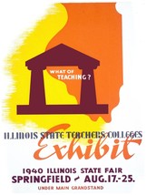 2645.Illinois state teachers colleges&quot;Exhibit&quot;School Poster.Interior Decor Art - £13.01 GBP+