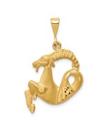 14K Yellow Gold Capricorn Zodiac Pendant - €422,15 EUR
