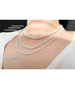 Tarnish-free Pearl Necklace, Shell Pearl Choker, Waterproof White Pearl ... - £11.49 GBP+