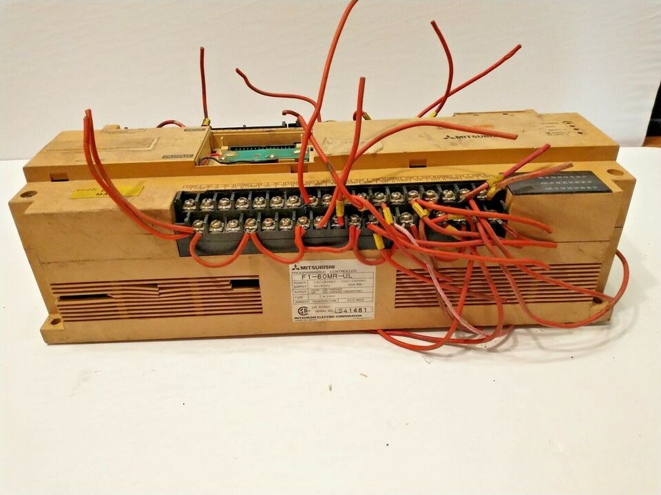 MITSUBISHI ELECTRIC F1-60MR-UL PROGRAMMABLE CONTROLLER POWER 110/120VAC ... - $78.40